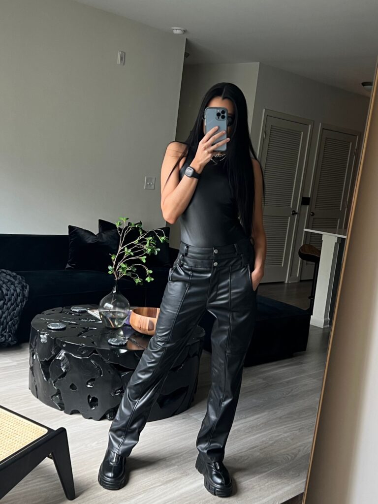 All Black Leather Outfit