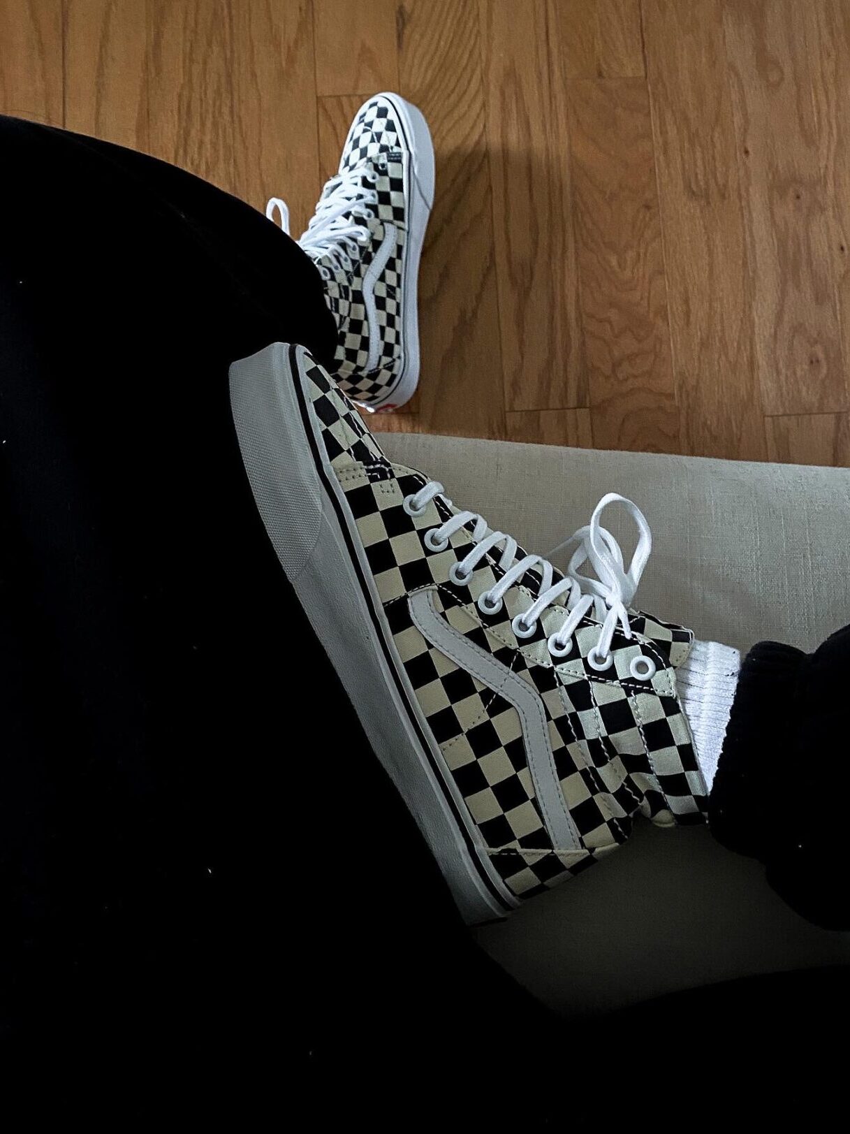 checkerboard sk8-hi vans